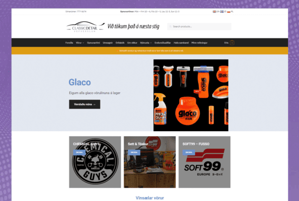 Ecommerce website design classicdetail.is