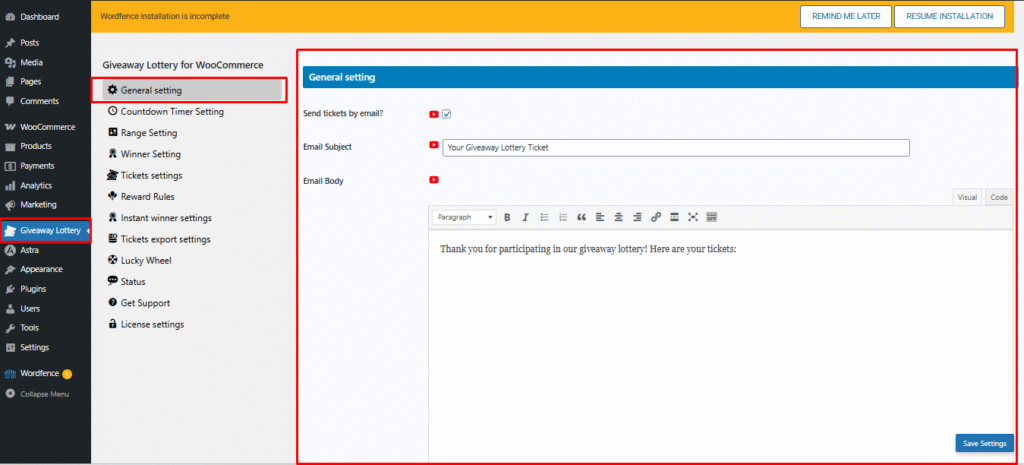 Global Configuration and Settings