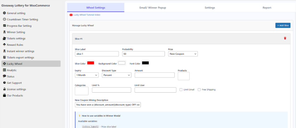 Design Lucky Wheel Layout