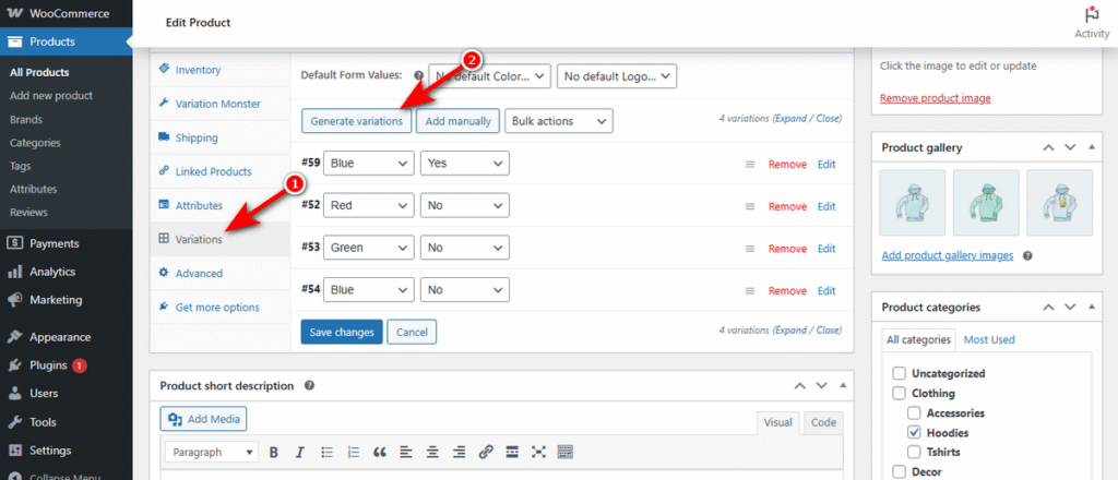 how to generate variations