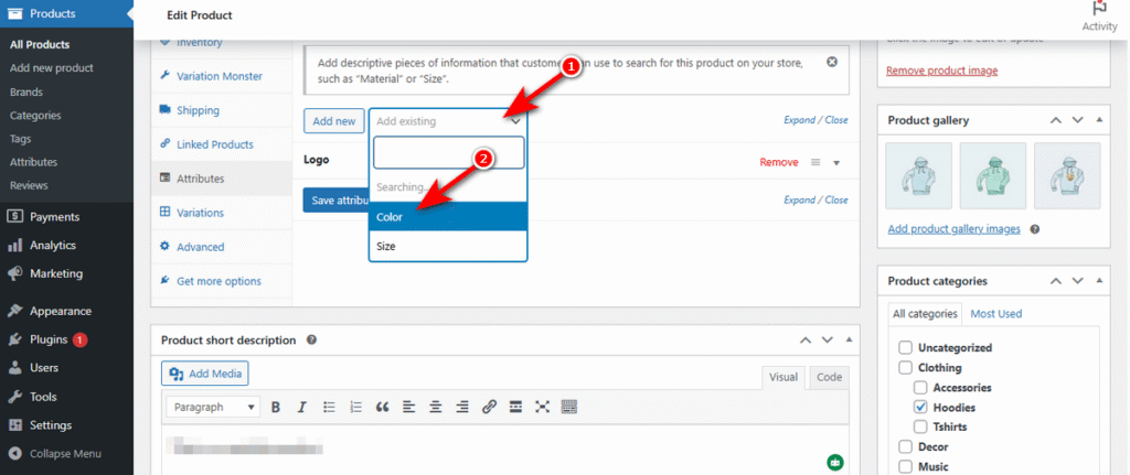 How to Select your visual attribute