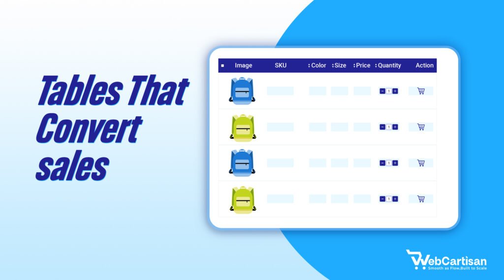 Tables That Converts Sales