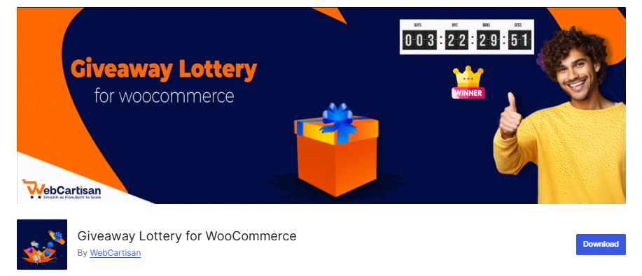 1. Giveaway Lottery for WooCommerce