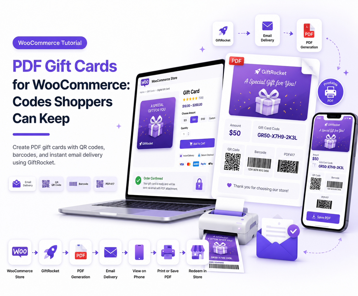 Apple Wallet and Google Wallet Gift Cards for WooCommerce
